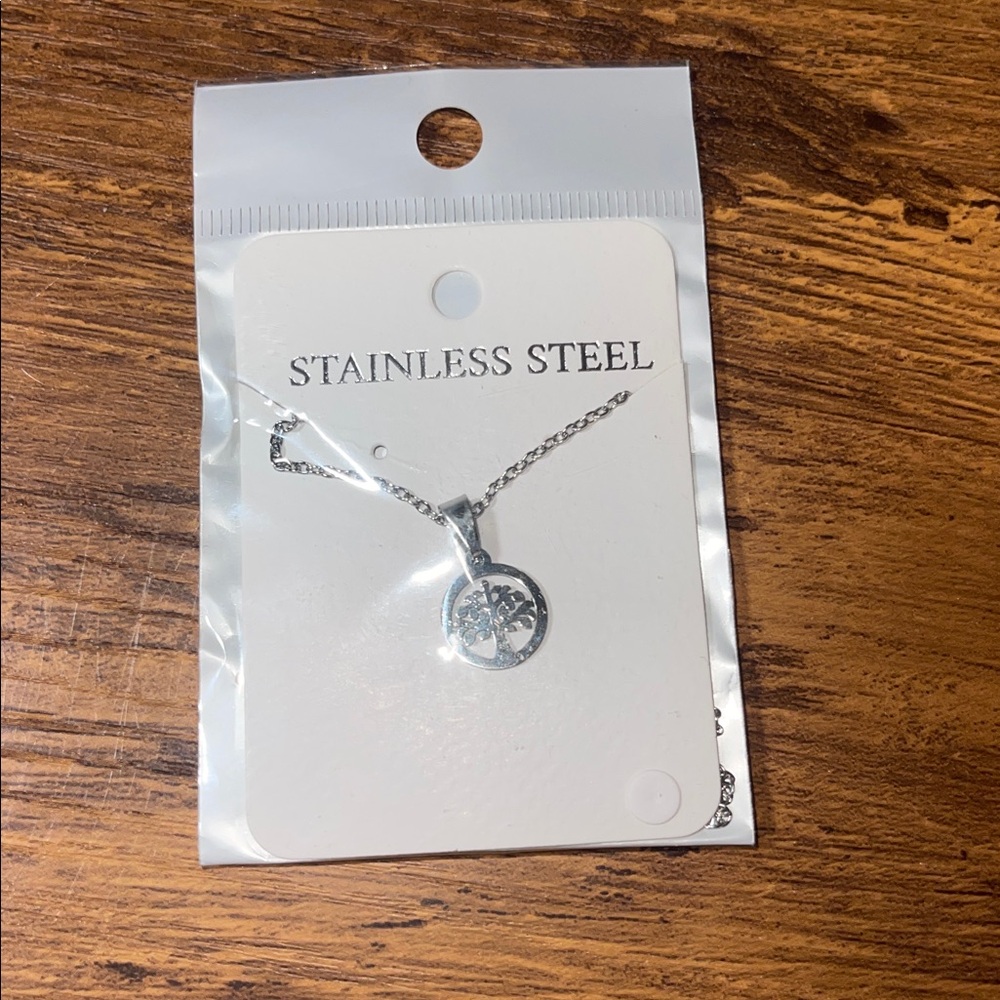 Stainless Steel Tree of Life Necklace